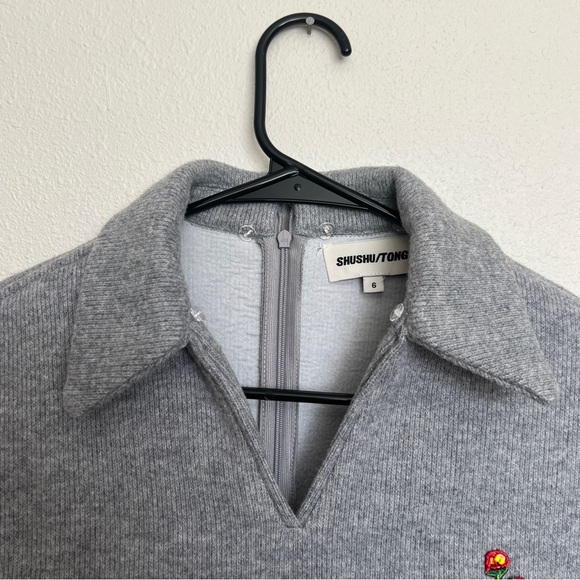 SHUSHU/TONG Embroidered Detail Knit Jumper | UK Size 6/US Size XS - Picture 5 of 9